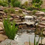 Waterfall under new crabapple