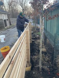 DIY Cedar horizontal fence install