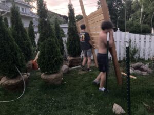 Family affair - fence install day