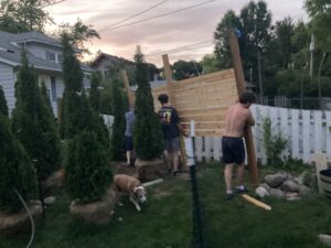 DIY Fence install; new horizontal cedar panels