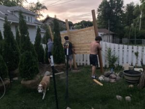 DIY Fence install_new cedar panels.