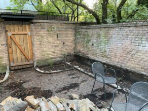 before image of small City courtyard.